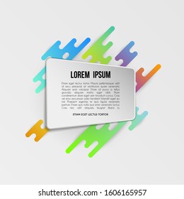 Colorful template with abstract gradient shapes. Neon color lines and cards in a modern trendy design style. Futuristic vector lined background
