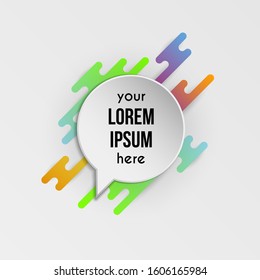 Colorful template with abstract gradient shapes. Neon color lines and cards in a modern trendy design style. Futuristic vector lined background