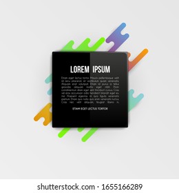 Farbige Vorlage mit abstrakten Farbverlauf-Formen. Neonfarben und -karten in modernem Design. Futuristische Vektorillustration, ausgekleideter Hintergrund