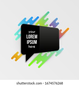 Colorful template with abstract gradient shapes. Neon color lines and cards in a modern trendy design style. Futuristic vector lined background