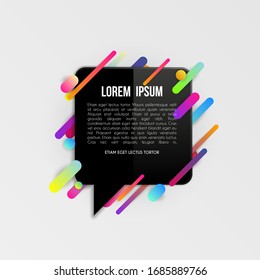 Colorful template with abstract gradient shapes. Neon color lines and cards in a modern trendy design style. Futuristic vector lined background