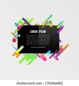 Colorful template with abstract gradient shapes. Neon color lines and cards in a modern trendy design style. Futuristic vector lined background