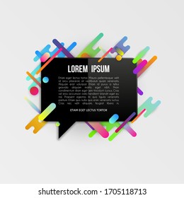 Colorful template with abstract gradient shapes. Neon color lines and cards in a modern trendy design style. Futuristic vector lined background