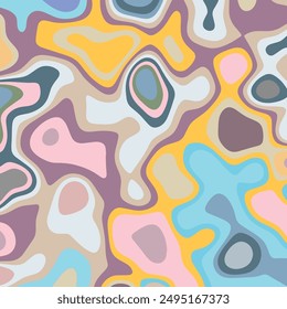COLORFUL TEMPLATE ABSTRACT PAPER CUT PATTERN DESIGN FLAT PASTEL COLOR FOR WALLPAPER BACKGROUND ELEMENT VECTOR 