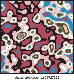 COLORFUL TEMPLATE ABSTRACT PAPER CUT PATTERN DESIGN FLAT COLOR FOR WALLPAPER DARK BACKGROUND ELEMENT VECTOR 