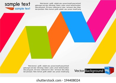 Colorful template for advertising brochure