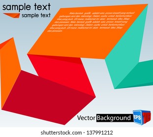 Colorful template for advertising vector