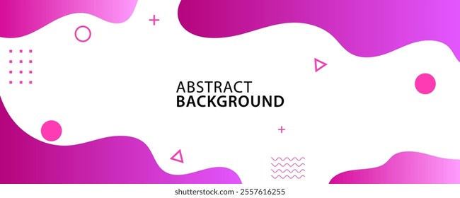 Colorful template background banner with gradient color. Design with liquid shape on various colors.