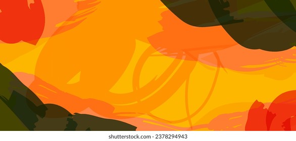Colorful template banner, abstract watercolor background