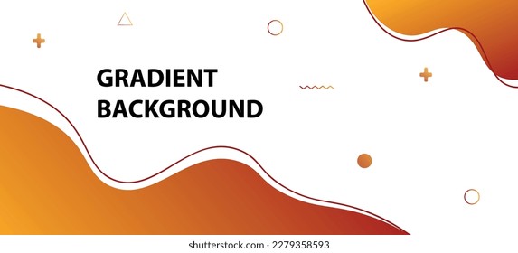 Colorful template banner or abstrct background with gradient color. Design with liquid shape.