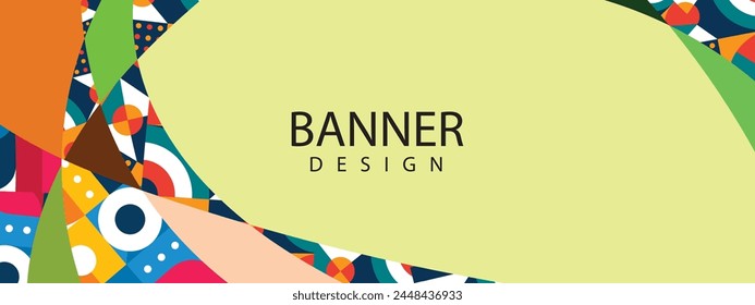 Colorful template banner and backdrop