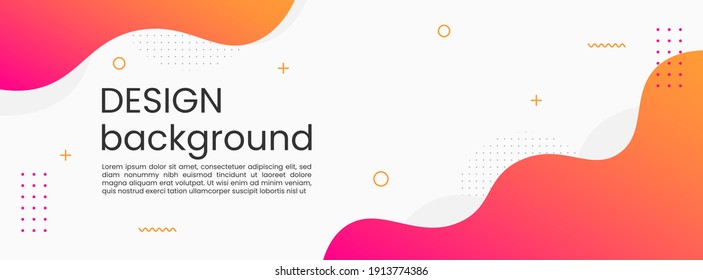 Colorful template banner with gradient color. Design with liquid shape.  - Shutterstock ID 1913774386