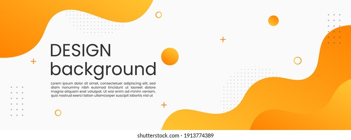 Colorful template banner with gradient color. Design with liquid shape. 