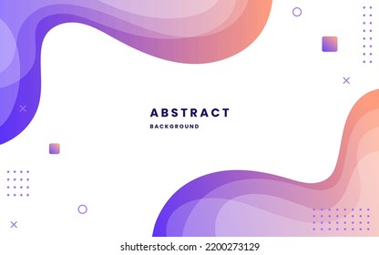 Colorful template banner with gradient color. Design with liquid shape with purple and red gradient color. Illustration vector 10 eps.