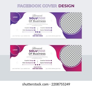 Colorful template banner with gradient color, Green banner, Abstract poster vector, social media banner and cover ads, Facebook Cover Design Template, Blue banner design.