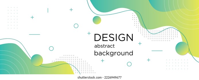 Colorful template banner with gradient color. Design with liquid shape.