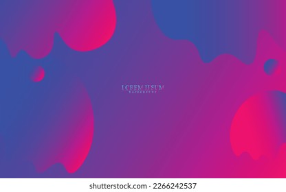 Colorful template banner with gradient color, abstract background. Design with liquid shape. illustration vector art