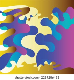 Colorful template banner with gradient color. Design with liquid shape. Dynamic shapes composition. Vector for advertising, background, banner, poster, business card, book design, website background
