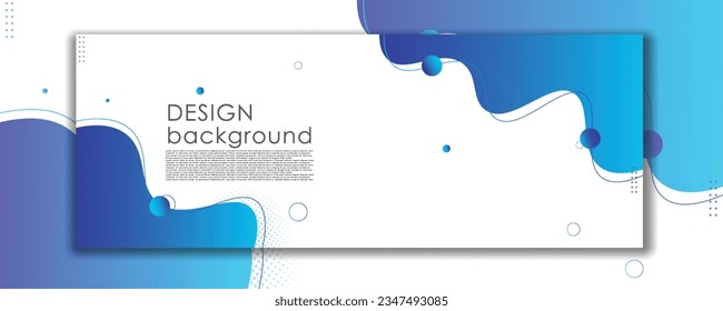 Colorful template banner with gradient color. Design with liquid form. luxury and elegant abstract background