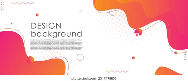 Colorful template banner with gradient color. Design with liquid form. luxury and elegant abstract background