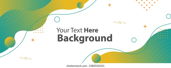 Colorful template banner with gradient color. Design with liquid shape style