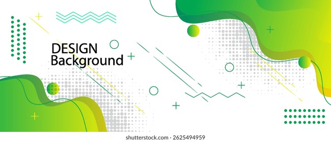 Colorful template banner with gradient color. Design with liquid shape. vector illustration