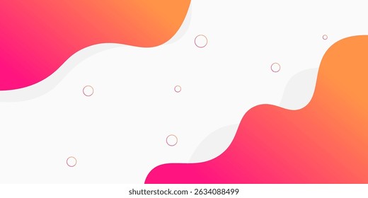 Colorful template banner with gradient color. Design with liquid shape, vector illustration