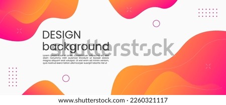 Colorful template banner with gradient color. Design with liquid shape.