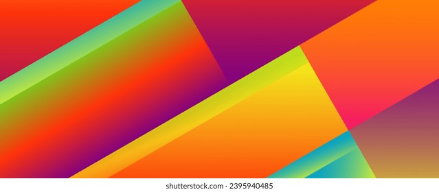 Farbiges Vorlagenbanner mit Farbverlauf-Farben. Design in flüssiger Form. Vektorgrafik