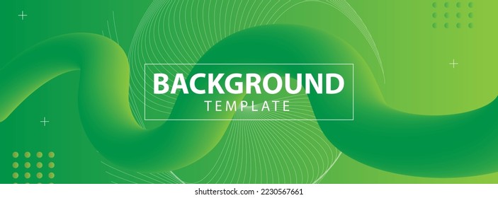 Colorful template banner with gradient green color. Green gradient background. Abstract modern background.