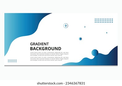 Colorful template banner with gradient. Liquid shape and gradient colorful background.