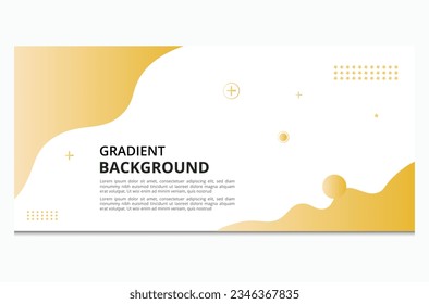 Banner de plantilla colorido con degradado. Forma líquida y fondo de color degradado.