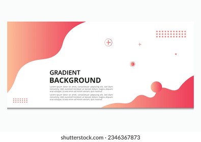 Colorful template banner with gradient. Liquid shape and gradient colorful background.