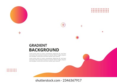 Banner de plantilla colorido con degradado. Forma líquida y fondo de color degradado.