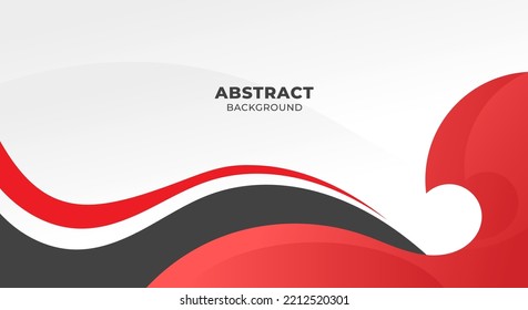 Colorful template banner with gradient red color. Design with wavy shape.