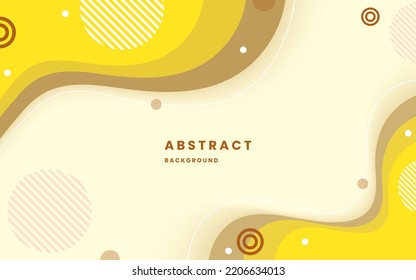 Colorful template banner and gradient yellow color  Design and liquid shape and coffee   yellow gradient color  Illustration vector 10 eps 