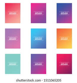 Colorful template banner set, modern and simple graphic vector. Trendy gradient flyer design