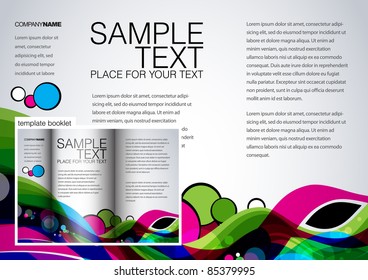 Colorful template for brochure