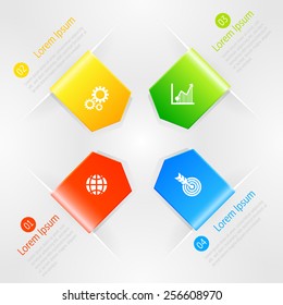 Colorful Template for business presentation.Steps or processes.Business icon and concept.vector illustration