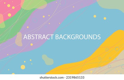 Colorful template design with gradient colors. Design with liquid form.