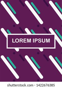 Colorful template with dynamic geometrical patterns. Vector design.