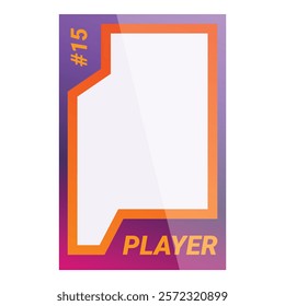 Colorful template featuring an empty space for a player card design