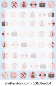 Colorful template with professional badges pattern