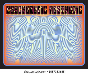 A colorful template with psychedelic line designs