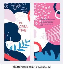 Colorful templates - set of modern abstract vertical banners