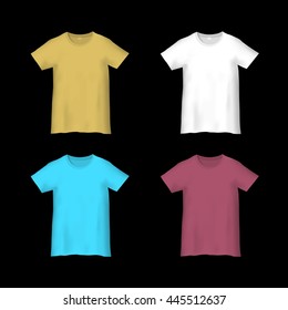 Colorful templates T-shirts. Vector set