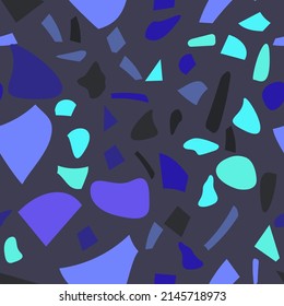 Colorful terrazzo flooring vector seamless in modern style.  Graphic modern pattern.  Seamless vector background.