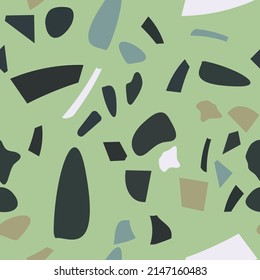 Colorful terrazzo flooring vector seamless in modern style.  Graphic modern pattern.  Vector illustration. 