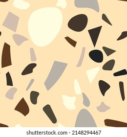 Colorful terrazzo flooring vector seamless in modern style.  Graphic modern pattern.  Seamless vector background.