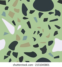 Colorful terrazzo flooring vector seamless in modern style.  Graphic modern pattern.  Vector illustration. 